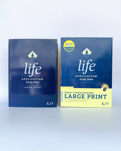 KJV Life Application Study Bible, Third Edition, Large Print (Hardcover, Indexed, Red Letter)  BLUE Color