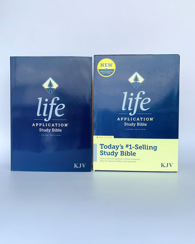 KJV Life Application Study Bible, Third Edition (Hardcover, Red Letter) BLUE Color
