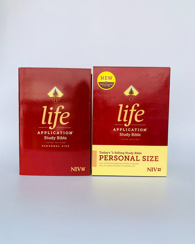 NIV Life Application Study Bible, Third Edition, Personal Size (Hardcover) RED Color