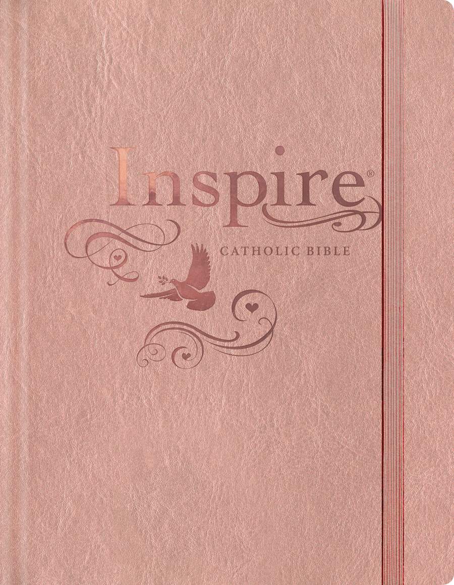 Inspire Catholic Bible NLT (Hardcover, Rose Gold)