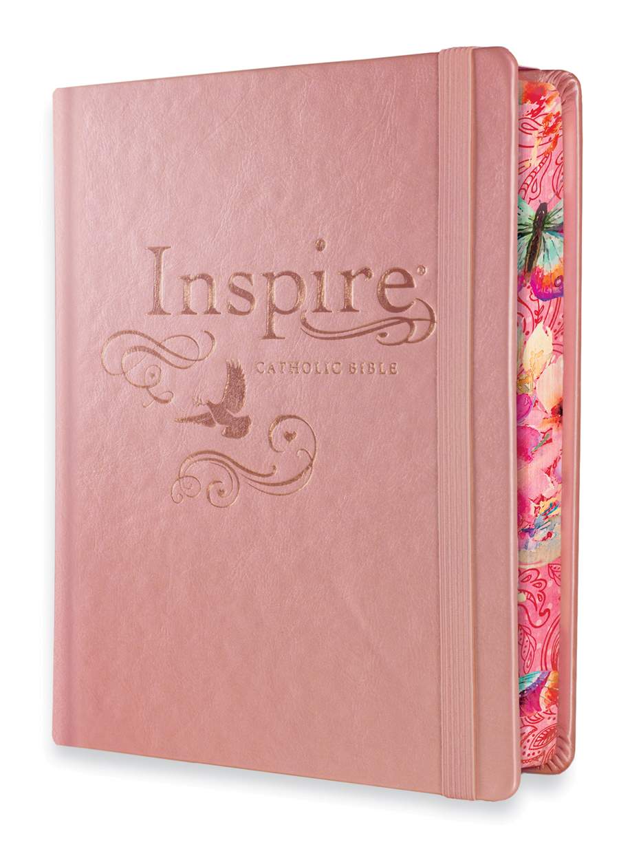 Inspire Catholic Bible NLT (Hardcover, Rose Gold)