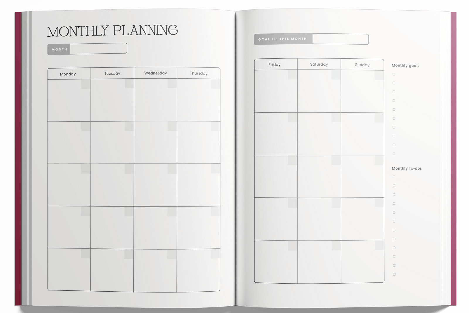 Planner page preview