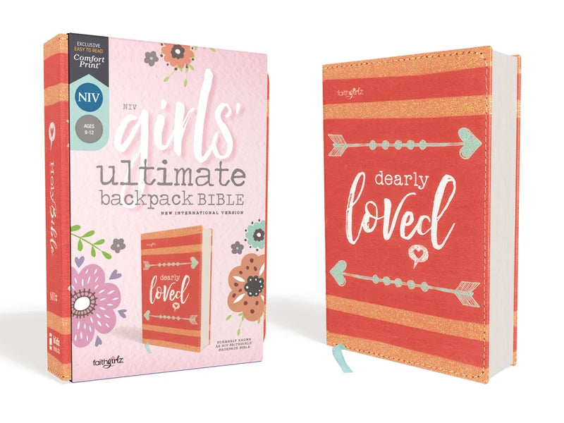 NIV, Girls' Ultimate Backpack Bible, Faithgirlz Edition, Compact, Red Letter Edition, Comfort Print