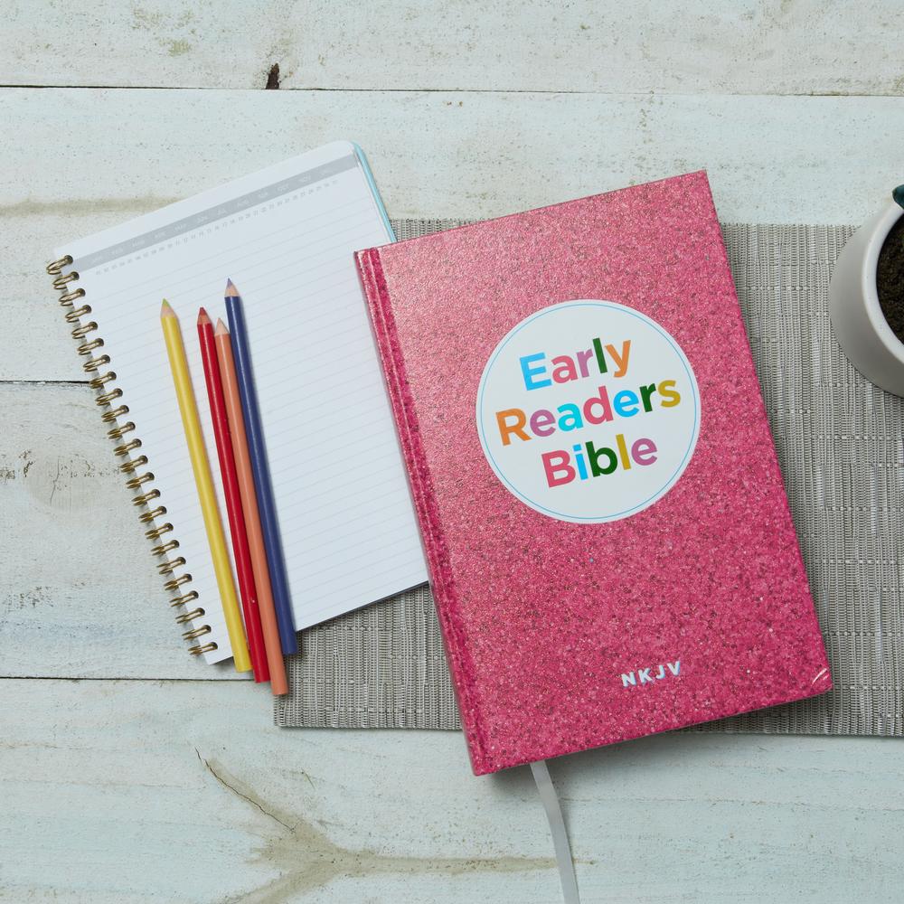 NKJV, Early Readers Bible, Hardcover, Pink