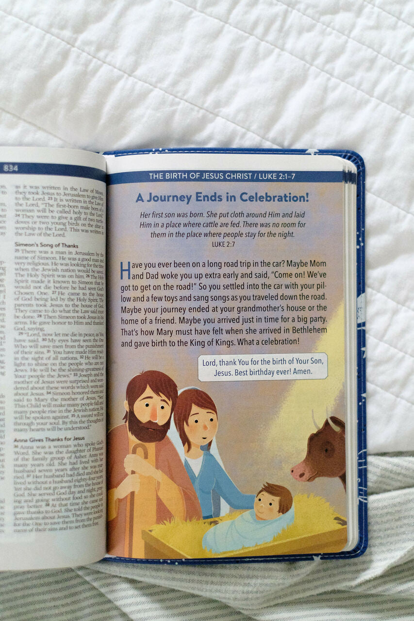 The Kids' Bedtime Devotional Bible: NLV