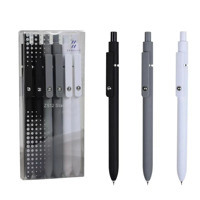 Zennyth Gel Pens Set of 5 | Quick Dry Retractable Rollerball Pens for Journaling, Bullet Journal & School